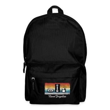 Never Forgotten Casette Tape VHS Floppy Disc - Rucksack - Schwarz - Vorne