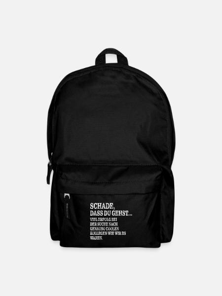 Schade dass du gehst Kollege Abschied Job - Rucksack - Schwarz