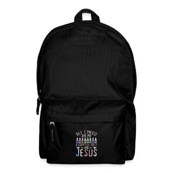 Christliches Geschenk EO Praktiker Alles, was ich brauche - Rucksack - Schwarz - Vorne