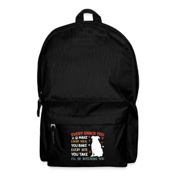 Dogs - Every snack you make i ́ll be watching you! - Backpack - black - Front