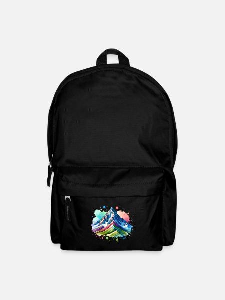 Berge - Rucksack - Schwarz