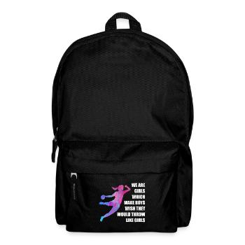 Frauen und Mädchen Handball Geschenkidee - Rucksack - Schwarz - Vorne