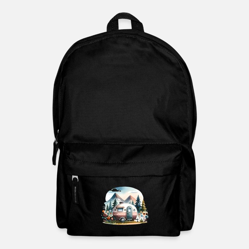 Camping Wohnwagen - Rucksack - Schwarz