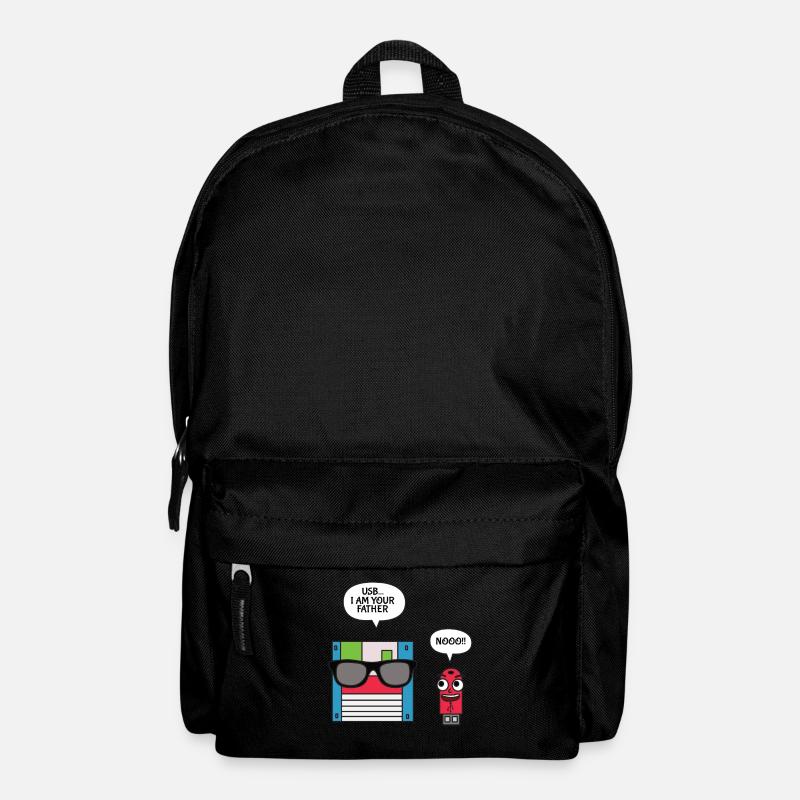 USB-Diskette Ich bin dein Vater T-Shirt, Geek - Rucksack - Schwarz