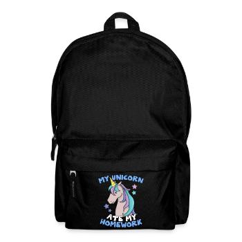 Cute crazy Unicorn - School Homework Funny Magic - Backpack - black - Front