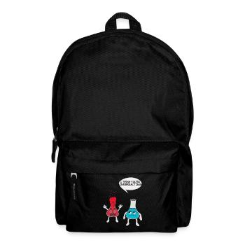 Wissenschaftliches Experiment T-Shirt - Rucksack - Schwarz - Vorne