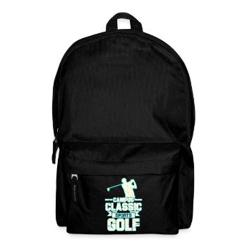 Campus Classic Sports Golf Tshirt Design - Backpack - black - Front