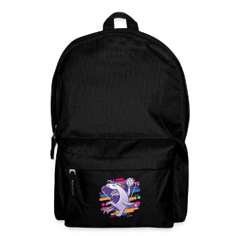 lustiger cooler handballspielende einhorn - Rucksack - Schwarz - Vorne