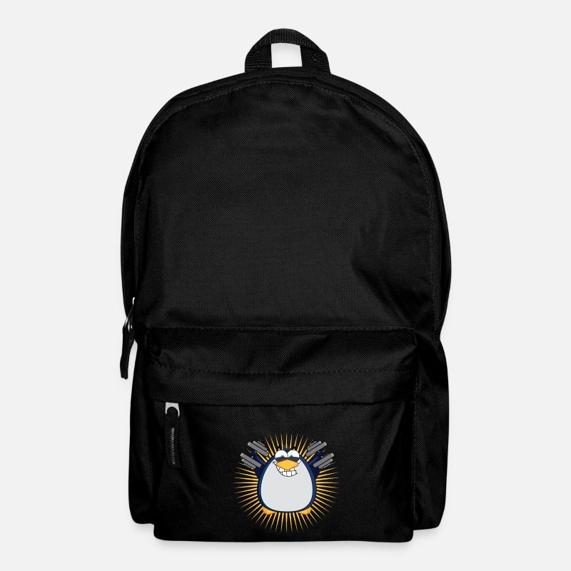 cooler lustiger gym pinguin - Rucksack - Schwarz