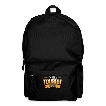 Je ne suis pas un touriste, je vis ici - Sac à dos - noir - Devant