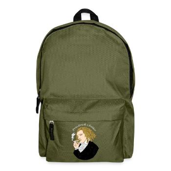 Friedrich Schiller Cannabis Weed Poet Chiller - Backpack - olive green - Front