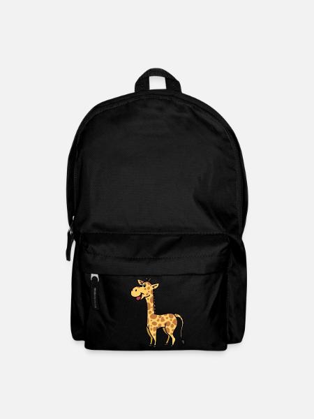 Giraffe Giraffes Wildlife Zoo Animals Animals Children - Backpack - black