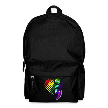 Semicolon Mental Health Awareness design - Backpack - black - Front