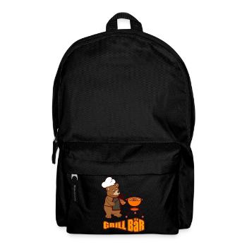 Grill Meister Bär Geschenk Shirt - Rucksack - Schwarz - Vorne