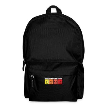 Sarcasm Humor Chemical Letters Saying - Backpack - black - Front