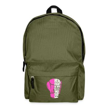 Brustkrebs Breast Cancer Brust Krebs Geschenk - Rucksack - Olivgrün - Vorne