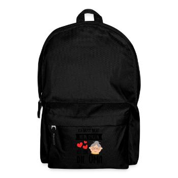 Ich muss nicht Nein Sagen Ich Bin Die Oma Spruch - Rucksack - Schwarz - Vorne