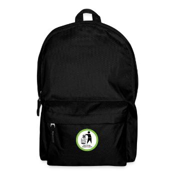 Gegen Nazis - FCK NZS - Halte deine Umwelt Sauber - Rucksack - Schwarz - Vorne