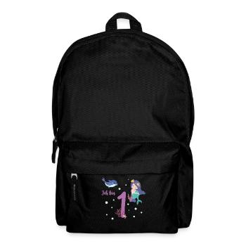 Meerjungfrau erster Geburtstag 1 Jahr Kindershirt - Rucksack - Schwarz - Vorne
