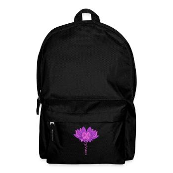 Namste Lotus Lotusblume Yoga Meditation Geschenk - Rucksack - Schwarz - Vorne