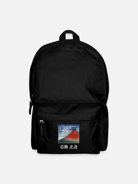Katsushika Hokusai Mt Fuji design - Backpack - black