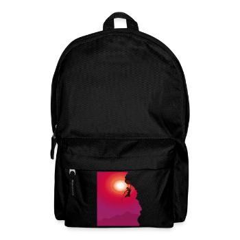 Klettern Bergsteigen Sonnenaufgang Geschenk - Rucksack - Schwarz - Vorne