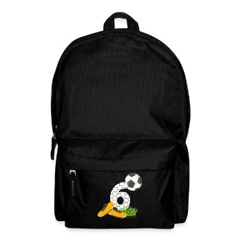 6. Geburtstag Kinder Fussball Geschenkidee 6 Jahre - Rucksack - Schwarz - Vorne