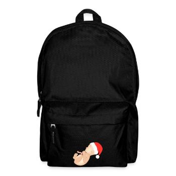 Weihnachten Schwanger Schwangerschaft Babybauch - Rucksack - Schwarz - Vorne