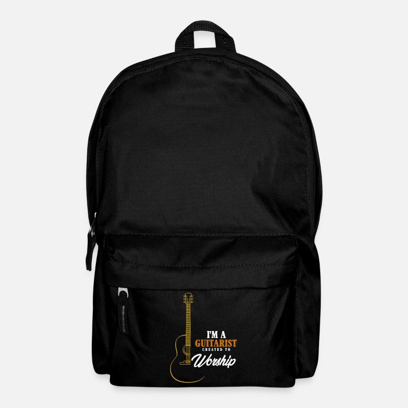 I am a guitarist created to worship, guitar Christian - Backpack - black