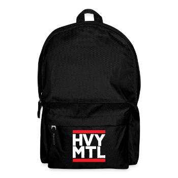 HVY MTL Heavy Metal Shortcut Rocker Biker Shirt - Rucksack - Schwarz - Vorne