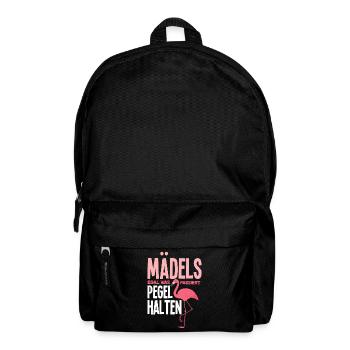 Mädels Pegel Halten Flamingo Party Gruppe Alkohol - Rucksack - Schwarz - Vorne