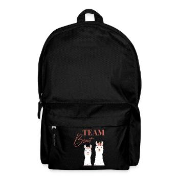 TEAM Braut Bride Alpaka Lama JGA Junggesellin - Rucksack - Schwarz - Vorne