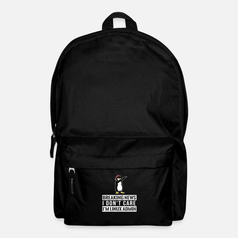 IT nerd Linux Linux penguin geek ingénieur logiciel - Sac à dos - noir