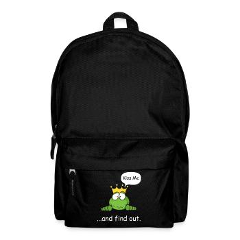 Kiss me and find out, frog prince, sweet frog - Backpack - black - Front