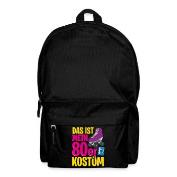 80er Jahre Party Outfit Kostüm Verkleidung 80s - Rucksack - Schwarz - Vorne