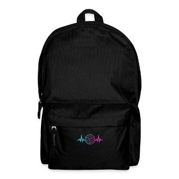 Wasserball Herzschlag Puls Wasserballer Geschenk - Rucksack - Schwarz - Vorne