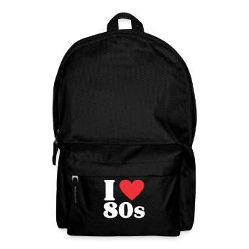 80er Liebe Herz Nostalgie Geschenk Geburtstag - Rucksack - Schwarz - Vorne