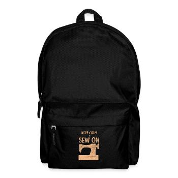 Sewing sewing machine seamstress tailor gift - Backpack - black - Front