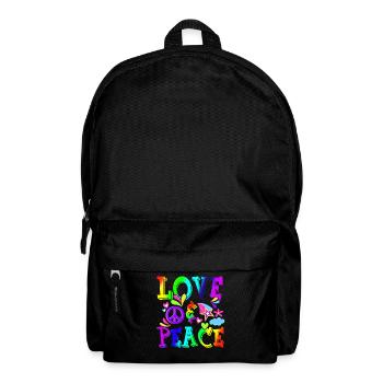 Hippie Love Peace Flower Power Peace Movement - Backpack - black - Front