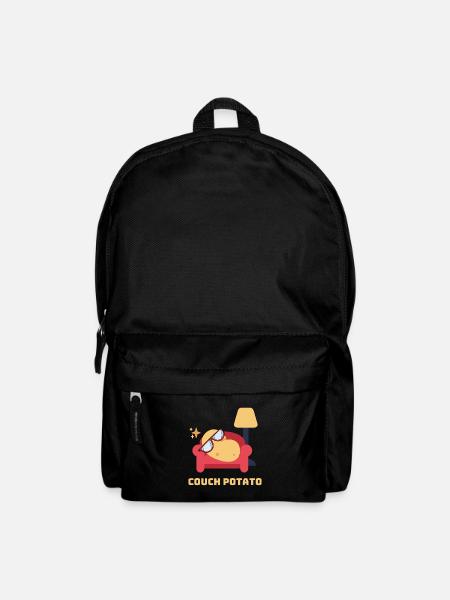 Couch Potato - couch potato serial junkie film freak - Backpack - black