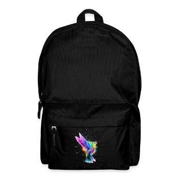 Hummingbird watercolor graffiti - Backpack - black - Front
