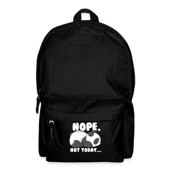 Lazy Panda Nope Not Today Funny Panda - Backpack - black - Front