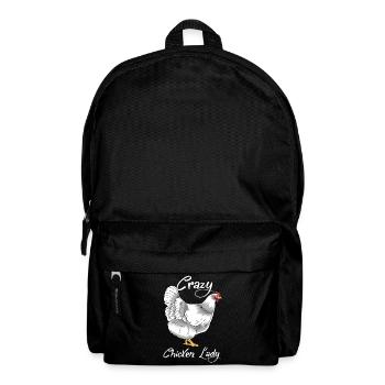 Crazy Chicken Lady - Backpack - black - Front