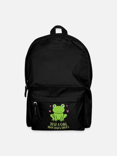 Une fille La grenouille aime la grenouille - Sac à dos - noir