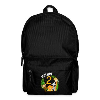 2. Geburtstag Geburtstagsshirt Dschungel Zweiter - Rucksack - Schwarz - Vorne