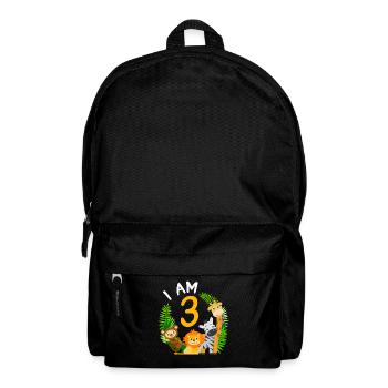 3. Geburtstag Geburtstagsshirt Dschungel Dritter - Rucksack - Schwarz - Vorne