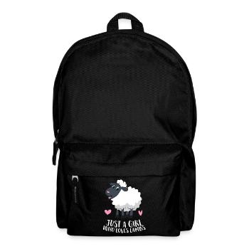 Seulement une fille qui aime les agneaux et les moutons - Sac à dos - noir - Devant