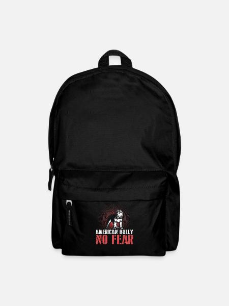American Bully no fear fearless dog - Backpack - black