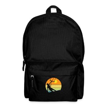 Kite kiting kitesurfing board kiter surfer gift - Backpack - black - Front