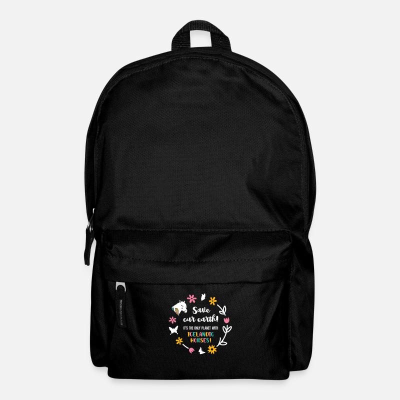 Islandpferde Save Our Planet Isländer Pferde Pony - Rucksack - Schwarz